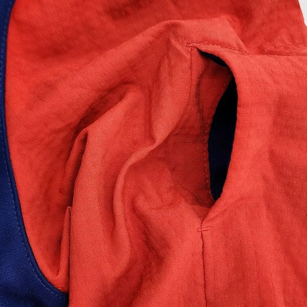 Nike Dri-Fit Men's‎ Full Zip Windbreaker Jacket XL Standard Fit Navy Blue Orange